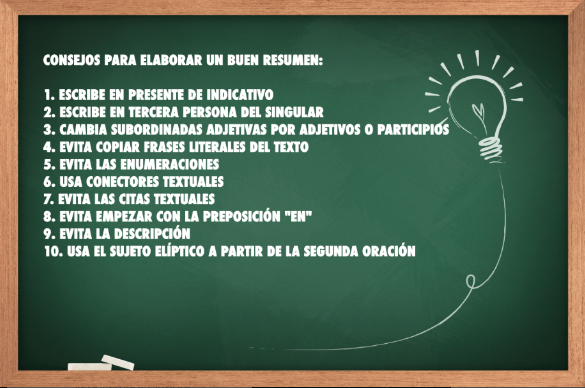 Consejos para hacer un resumen de un capítulo eficazmente